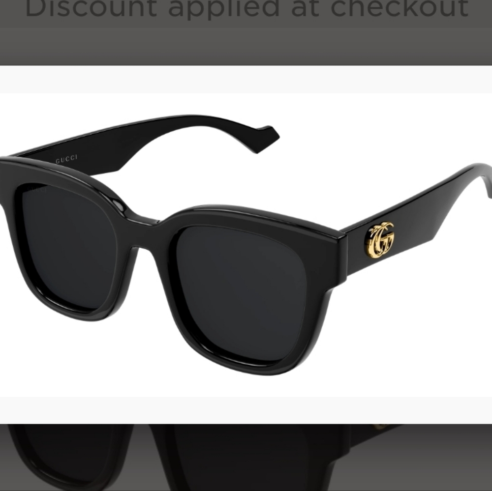 Gucci Black prescription Sunglasses with Gold Logo Strength -2.75 and -3.75 - Picture 2 of 9